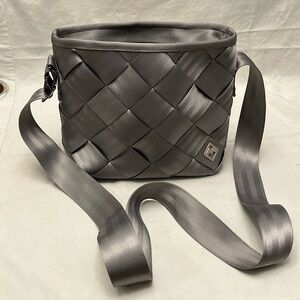 Silver/Gray Maggie Seatbelt Crossbody Messenger Bags Great condition